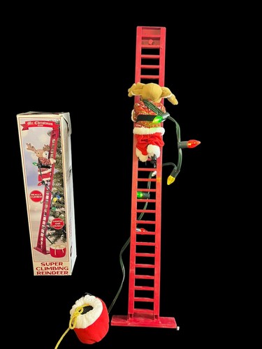 Mr Christmas Super Climber Rentier Dekoration 43" groß mit Lichtern & Musik - Bild 1 von 11