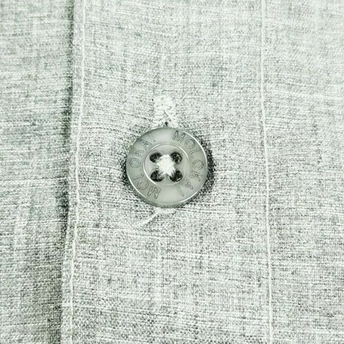 Molokai Surf Co. Medium Charcoal Gray Button Down Pocket Logo Tag Short Sleeve - Picture 6 of 9