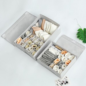 Underwear-Divider-Closet-Organizer-Storage-Box-Bra-Ties-Socks-Container-Gray