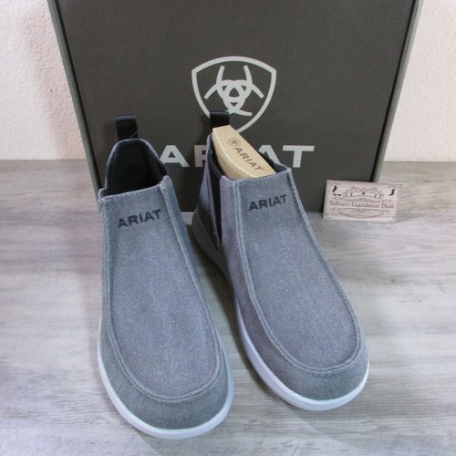 Ariat Scarpa Uomo Slip On Hilo Midway Grigio Antracite 10042397 - Foto 2 di 8