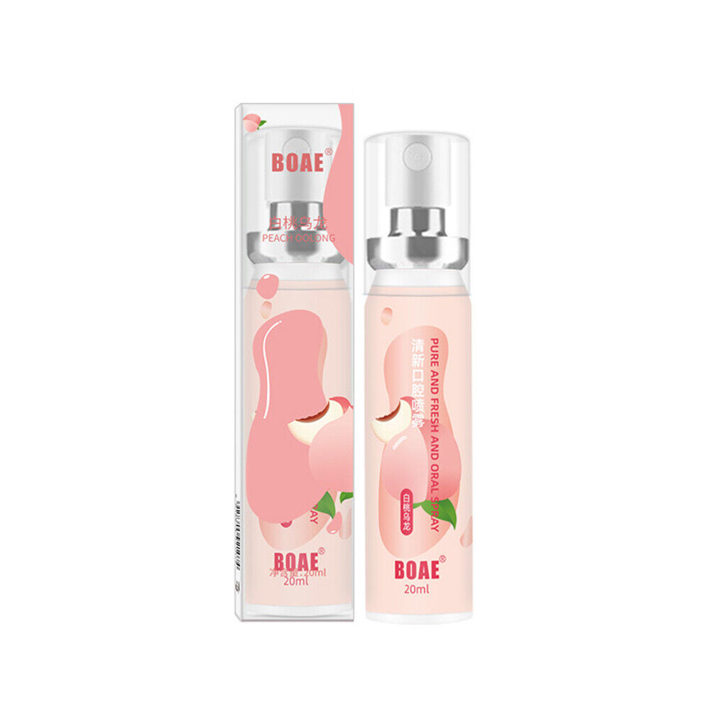 20ml Fresh Breath Deodorant Mouth Freshener Oral Spray Grape Peach Flavor - Picture 9 of 13