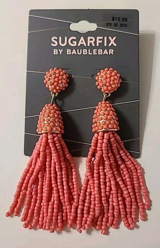 QUASTE OHRRINGE KORALLE SUGARFIX VON BAUBLEBAR - Bild 1 von 9