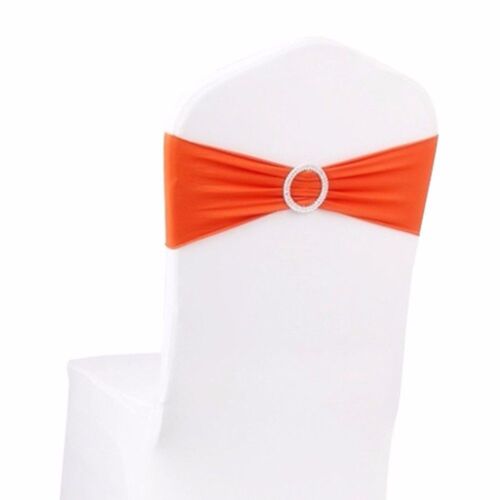 10PCS Spandex Stretch Wedding Chair Cover Sashes Bow Band Party Banquet Decor - Picture 5 of 38