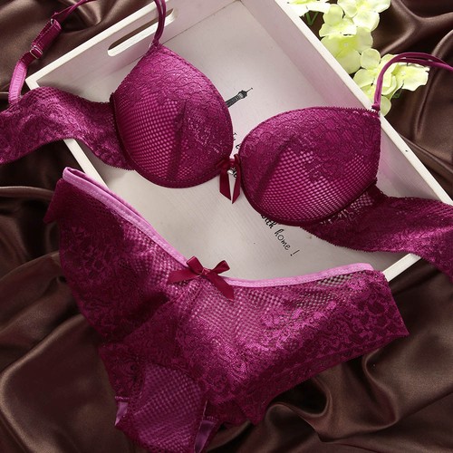 Womens Push Up Bras Set 30-38 ABCD Padded Lace Mesh Underwire Underwear Lingerie - Bild 7 von 42