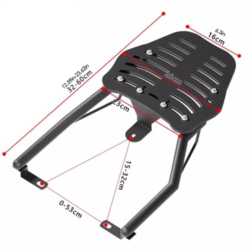 Motorcycle Rear Rack Luggage Carrier Rack Cargo Tail Rear Luggage Rack Universal - Picture 2 of 11