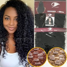 Afro Kinky Curly Clip In Weave Virgin Human Hair Extensions Thick Full Head 8PCS