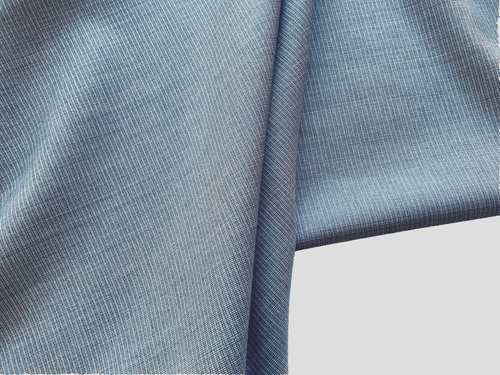154 cm GREY FINE PINSTRIPE PURE WOOL LUXURY TAILORING MADE IN ITALY FOR DIOR E75 - Picture 5 of 10