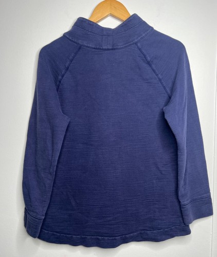 Lilly Pulitzer Half Zip Sweatshirt Women's M Navy Cotton Popover Beachy Casual - Picture 7 of 7