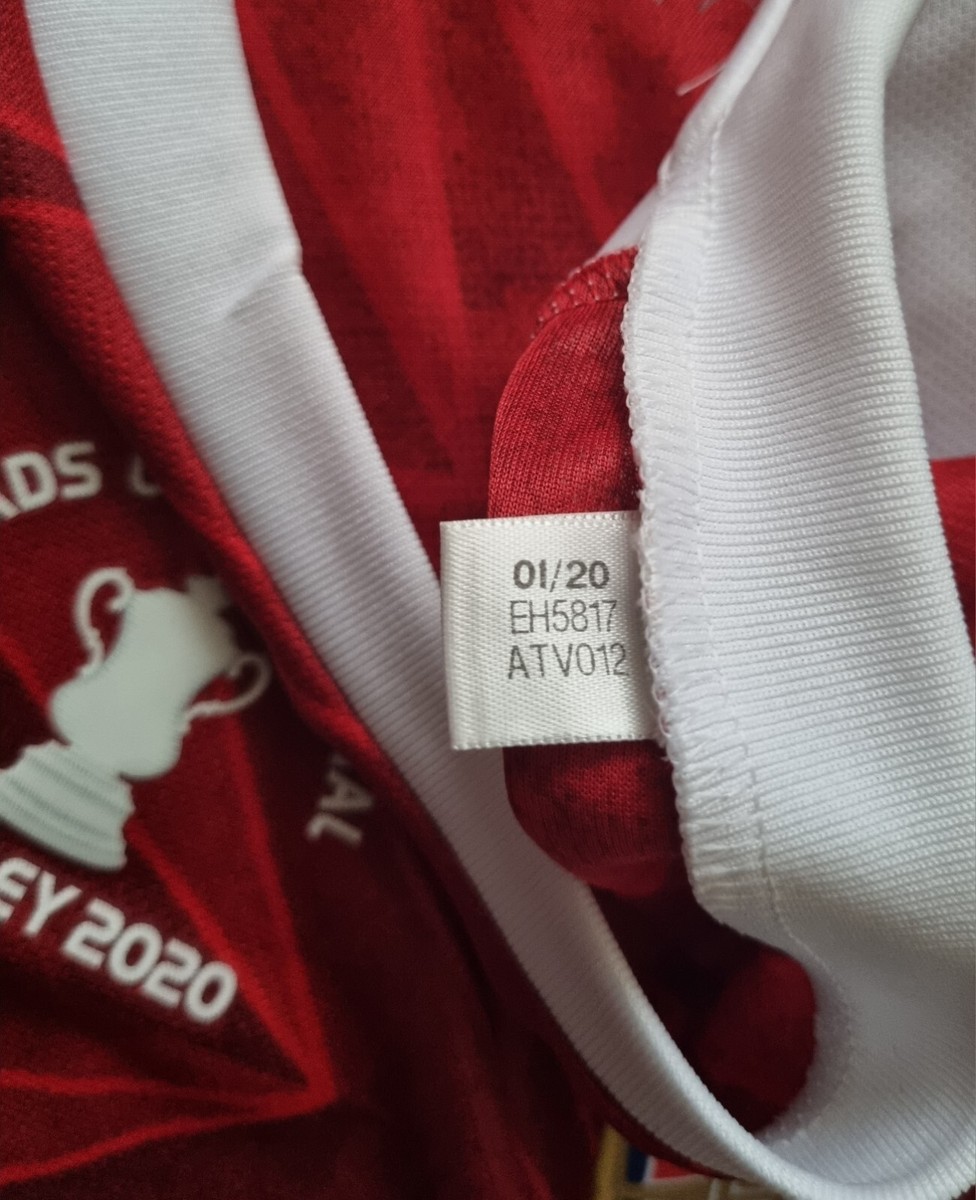 Arsenal 2020 - 2021 Home FA Cup Final Wembley 2020 Adidas