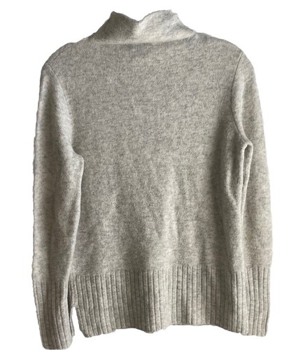 Cremieux Damen Gr. XS Trichterkragenpullover Nylon/Wolle/Alpaka Mischung beige-grau - Bild 4 von 7