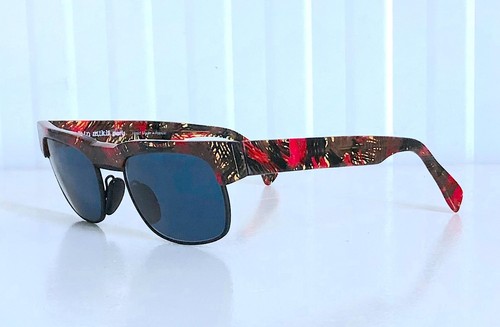 SELTENE VINTAGE 1980ER ALAIN MIKLI 645 MEHRFARBIGE TRANSLUZENTE SONNENBRILLE N.O.S LOOK - Bild 3 von 10