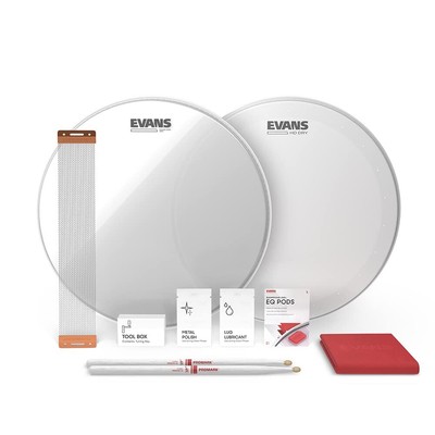 Evans Snare Drum Tune Up Kit - 13 Inch Snare Drum Heads - HD Dry and Clear Re...