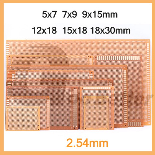 Single Sided Printed Circuit Board PCB Prototype Breadboard Stripboard Strip DIY - Bild 1 von 12