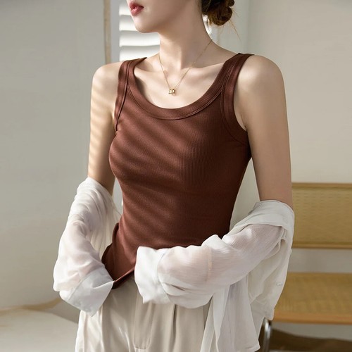 Women Clothing Sleeveless Summer Tops for Woman Cottton Casual Tanks - Imagen 26 de 36