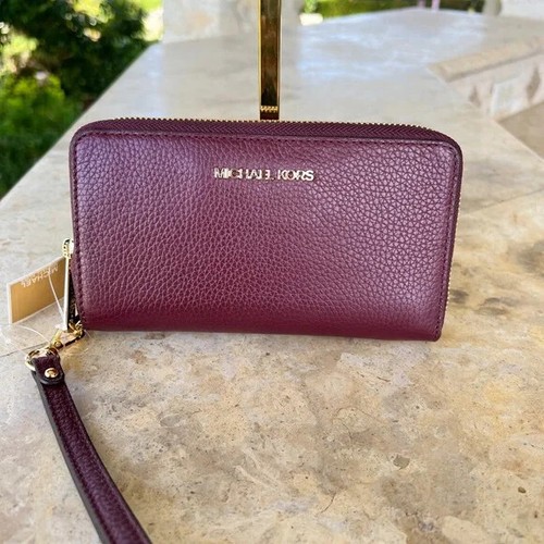Michael Kors Emilia Large Satchel Crossbody MK Leather/Wallet Option NWT Merlot - Picture 6 of 38