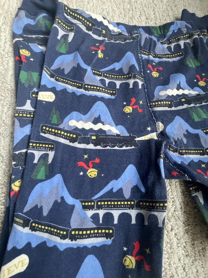 Hanna Andersson The Polar Express Believe Train Boys Girls Size 140 10Pajama SET - Image 4 of 4