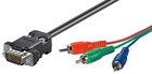 2m VGA 15pol On 3fach Rca RGB Cable #c577