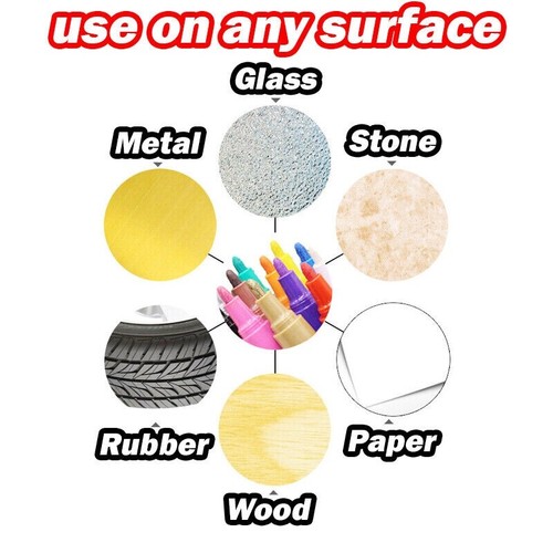 Tire Permanent Paint Marker Pen Car Tyre Rubber Universal Waterproof Oil Based - Picture 2 of 3