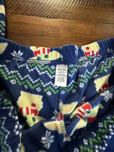 Star Wars Mandalorian Mens Christmas Pajama Set LARGE TALL Shirt & Fleece Pants - Picture 6 of 6