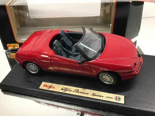 MAISTO 31831 ALFA ROMEO SPIDER V6 1995 -RED ROSSO 1:18- GOOD IN BOX - Imagen 3 de 7
