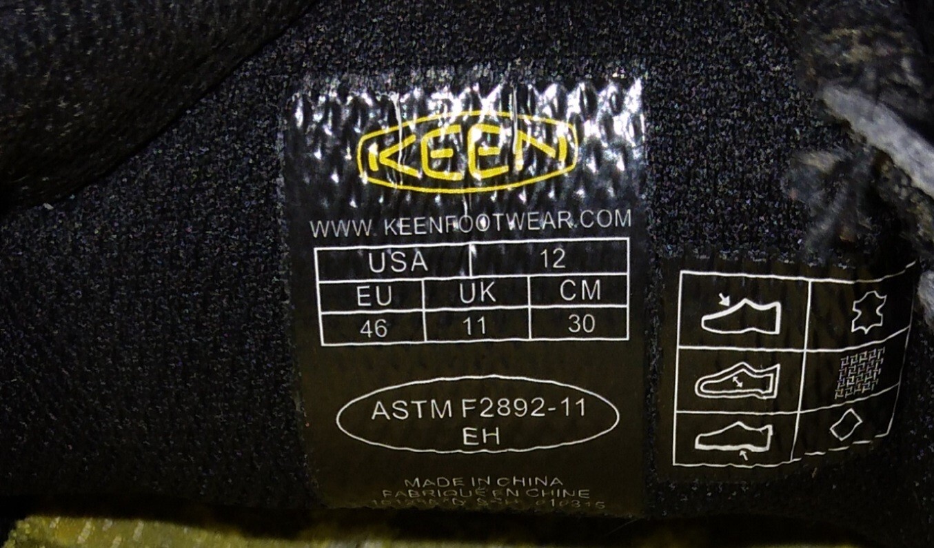 Keen Shoes Zoccolo Uomo Slip On Causual Pelle Nero Punta Tonda. Taglia 12