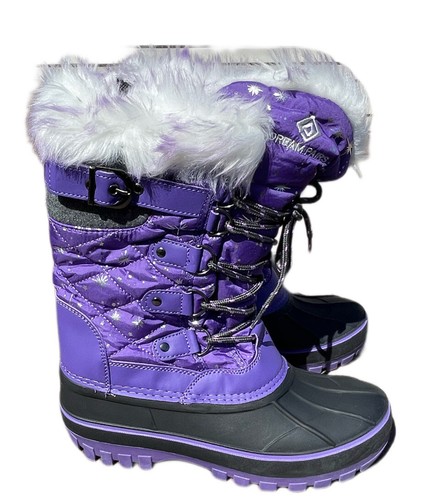 Dream Pairs Youths Purple Insulated Waterproof Snow Boot Half Calf Fur Lined - Bild 1 von 15