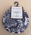 Vera Bradley Cotton Java Navy & White Set of 4 Fabric Coasters