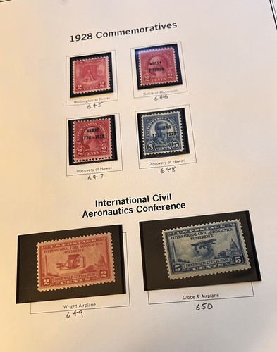 Francobolli Stati Uniti Scott Francobollo 1928 #645-650, 1929 #651-681 Pagine Commemorative - Foto 5 di 5