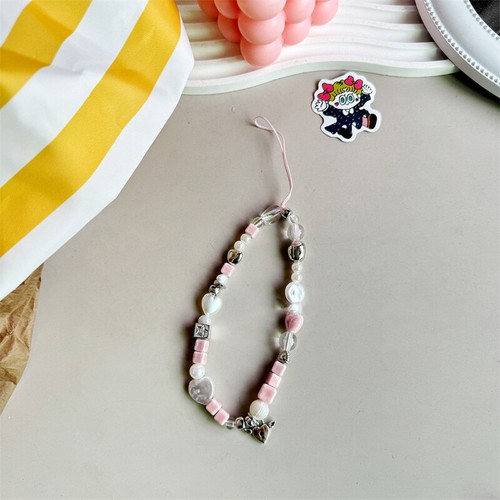 Colored Bead Phone Strap Bag Pendant Chain Short Antilost Phone Lanyard Keychain - 第 20/20 張圖片