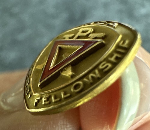 Vintage YMCA LEADERS FELLOWSHIP 1/10 10K GF Enamel LAPEL SCREW PIN AWARD 1/2" - Picture 11 of 18