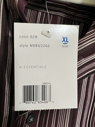 AXCESS MENS SIZE XL COLLARED 100% COTTON LONG SLEEVE BUTTON DOWN SHIRT NEW TAGS - Picture 10 of 14