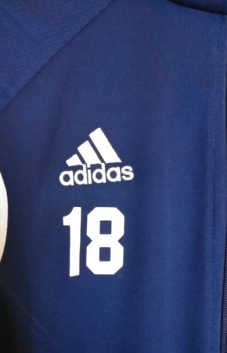 Adidas Climaproof Mens Medium Blue Long Sleeve Zip Up Indiana Fire Juniors Logo - Picture 2 of 6