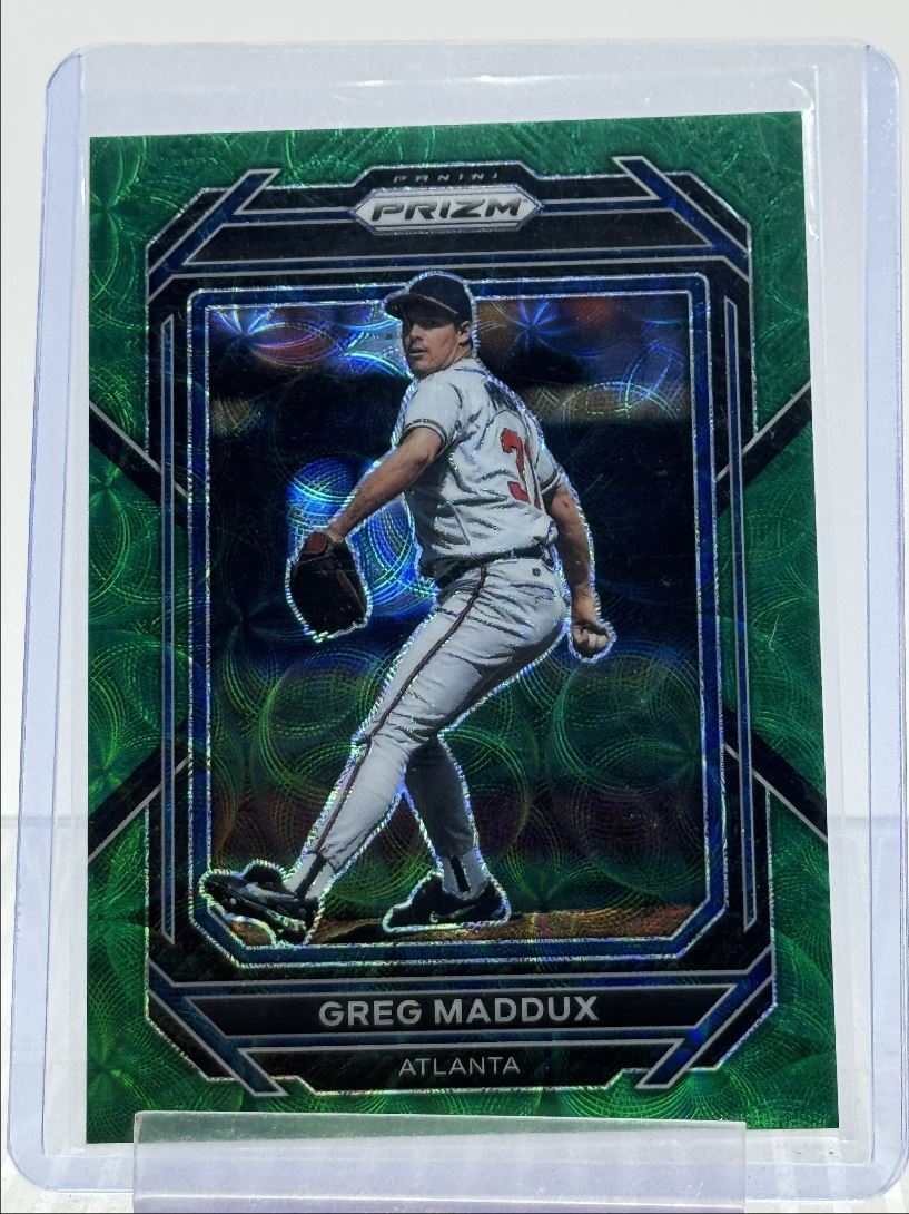 GREG MADDUX 2023 PANINI PRIZM BASEBALL GREEN SCOPE ATLANTA /75 Q2795