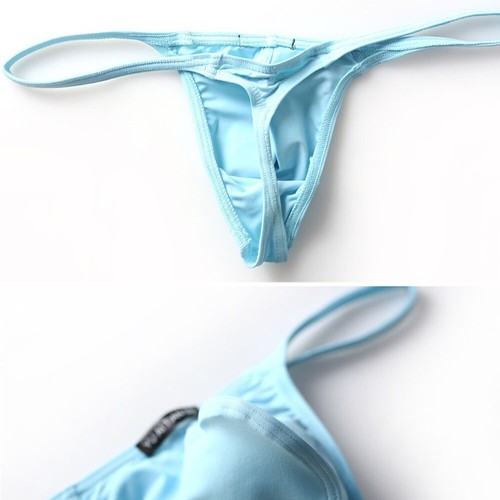 Para Hombres Tanga Calzoncillos Tanga Bikini Ropa Interior T-Back Bolsa Bragas Traje de Baño - Imagen 5 de 20