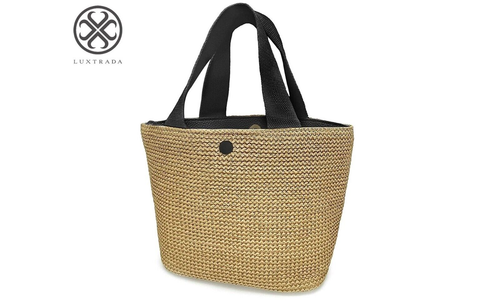 Luxtrada Straw Bags for Women Tote with Handles Boho Beach Tote - Picture 2 of 4