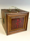 Mah Jong Antique 1920s Wooden Box 148 Tiles jokers nice vintage marjong set