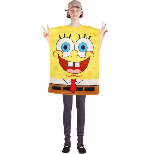 Book Week:SpongeBob SpongeBob Cosplay for Adults and Kids Party Gigs Bodysuit-UK - Picture 11 of 14