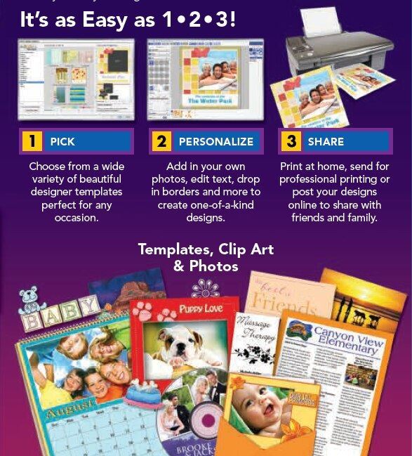 PrintMaster Platinum 7 PC Desktop Publishing Software Windows 10 8