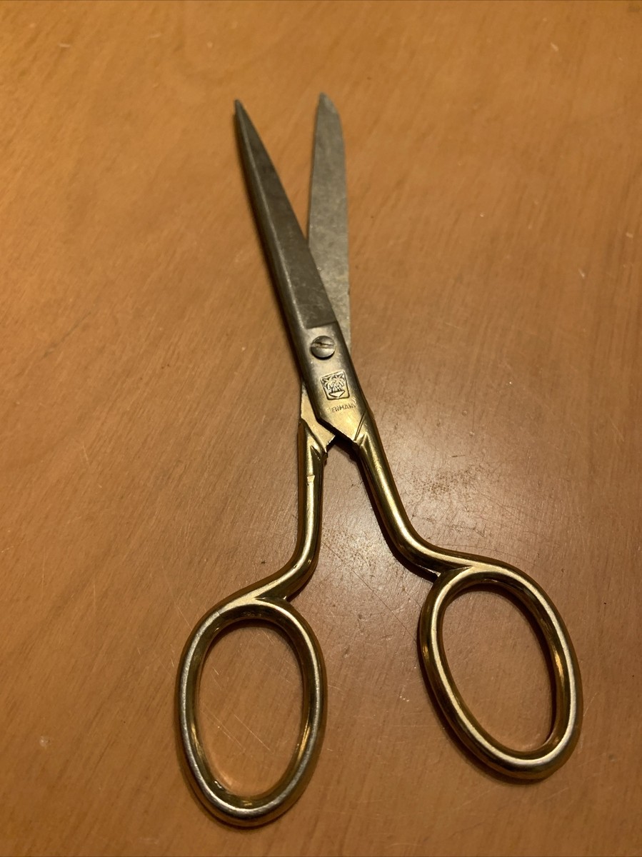 Vintage 6” Scissors shears 2 palm trees logo Germany Silver