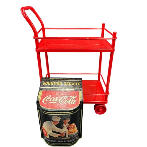 Red Cart Coca Cola Tin Collectible Reproduction - Picture 4 of 6