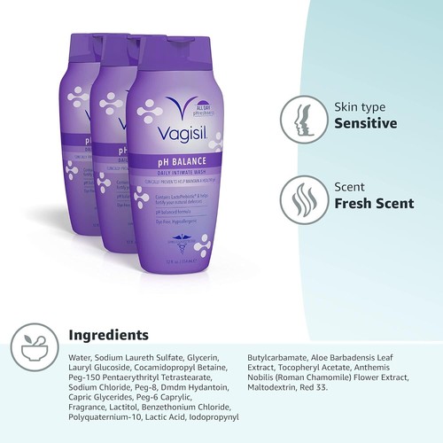 Ph Balance Weibliche Wäsche Intimbereich Hygiene hypoallergen 12 Unzen 3er-Pack - Bild 6 von 11