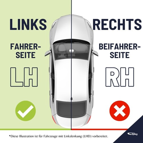 Außenspiegel Seitenspiegel Hyundai i10 2013-2019 Unbeheizt 3-polig Links - Bild 9 von 9