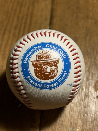 Smokey the Bear Souvenir Baseball Denken Sie daran, nur Sie können Waldbrände verhindern - Bild 1 von 7