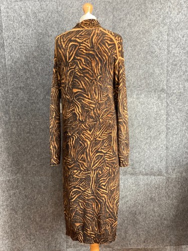 Free People Maxi Cardigan Small Coatigan Boho Tiger Animal Print Knit RRP $268 - Picture 4 of 24