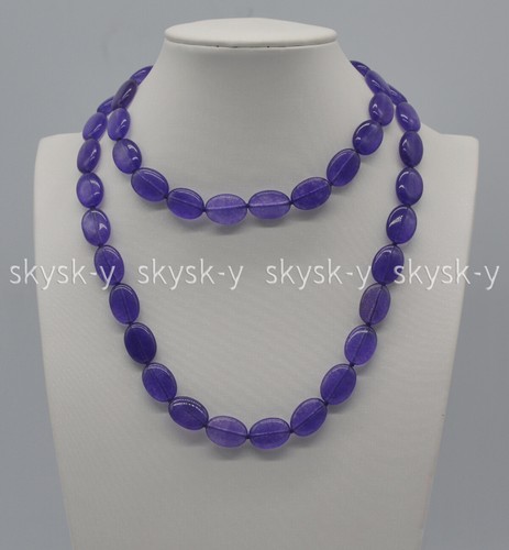 Natural 13x18mm Purple Amethyst Gemstone Oval Beads Necklaces 16-48'' AAA - Picture 3 of 16