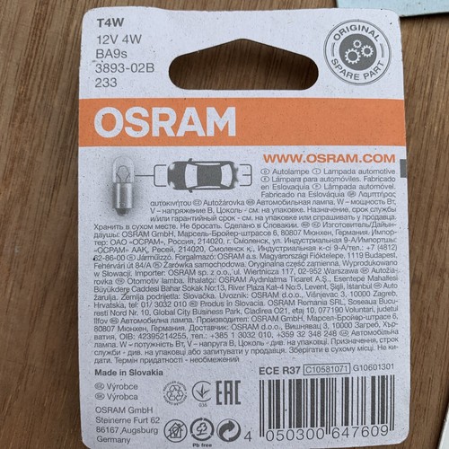 Original Osram T4W 12V 4W Ba9s - Typ 20 sortiert X35 - Bild 3 von 9