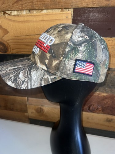 New with out tags Realtree Trump 2020 Camo Colored Strap Back Hat Adjustable Cap - Picture 3 of 8