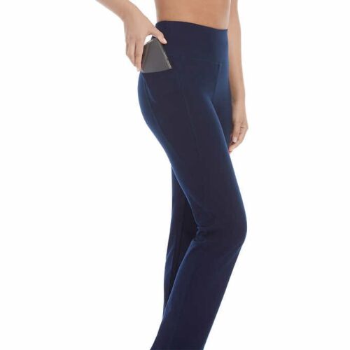 Jockey High-Rise Side Pockets Moisture Wicking Active Flare Leg Yoga Pants D33 - Picture 5 of 12