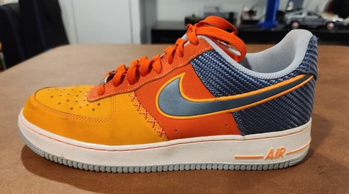 Nike Mens Air Force 1 488298-800 Orange Yellow Lace Up Sneaker Shoes Size 11 - Picture 2 of 16