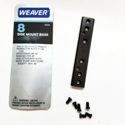 Gloss Winchester Weaver #8 Side Mount Base For Pump Shotguns Remington Etc Gloss Winchester Weaver #8 Side Mount Base For Pump Shotguns Remington Etc